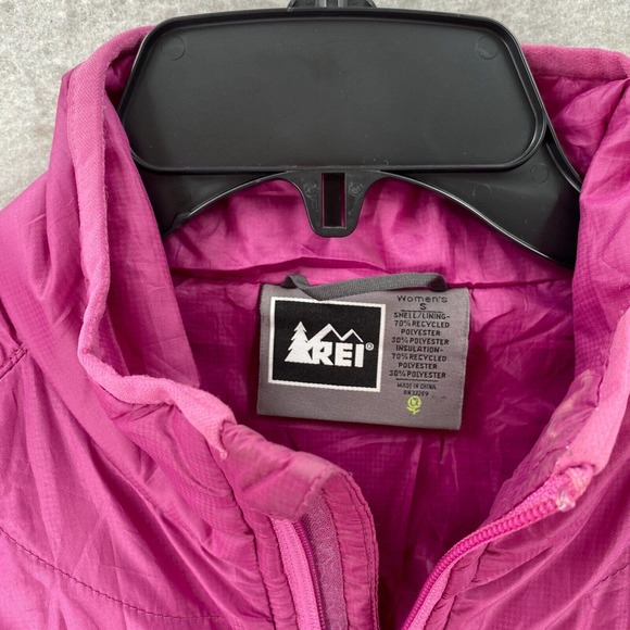 REI Quilted Puffer Jacket Womens SMALL Purple Lightweight Coat Pockets - Picture 5 of 13